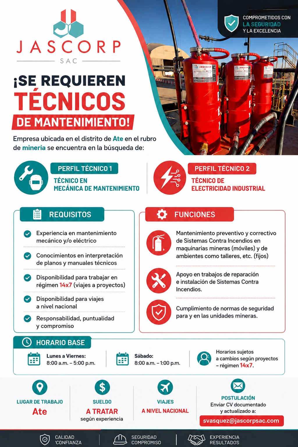 Se requieren técnicos de mantenimiento